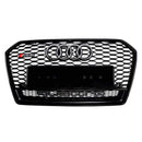 Přední grilovací mřížka RS6 Style pro Audi A6 S6 C7 C7PA 2016-2018 Honeycomb Mesh Black