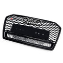 Přední grilovací mřížka RS6 Style pro Audi A6 S6 C7 C7PA 2016-2018 Honeycomb Mesh Black