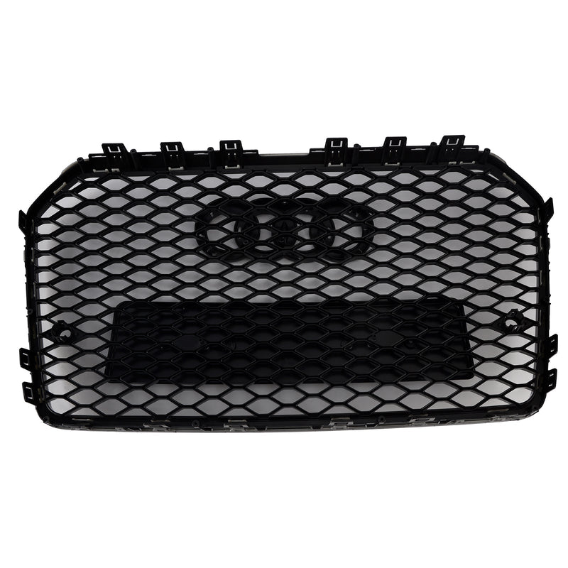 RS6 Style Frontgrill mit Wabengitter für Audi A6 S6 C7 2016–2018, Schwarz