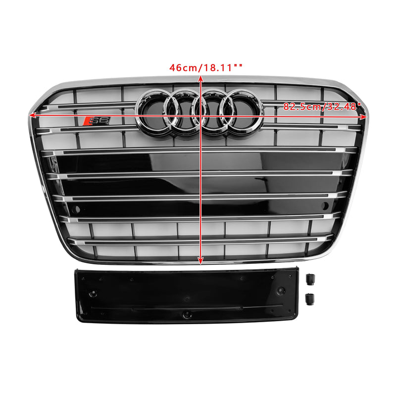 2012–2015 Audi A6 C7 S6 Stil Frontstoßstangengrill Kühlergrill Chrom