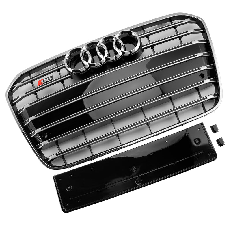 2012–2015 Audi A6 C7 S6 Stil Frontstoßstangengrill Kühlergrill Chrom