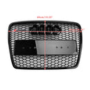 2008-2011 Audi A6 C6 Facelift Black Front Grill Honeycomb Grille Bumper