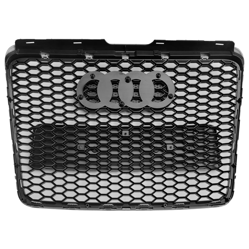 Czarna osłona zderzaka o strukturze plastra miodu do Audi A6 C6 2008-2011 po liftingu