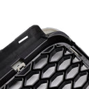 2008-2011 Audi A6 C6 Facelift Black Front Grill Honeycomb Grille Bumper