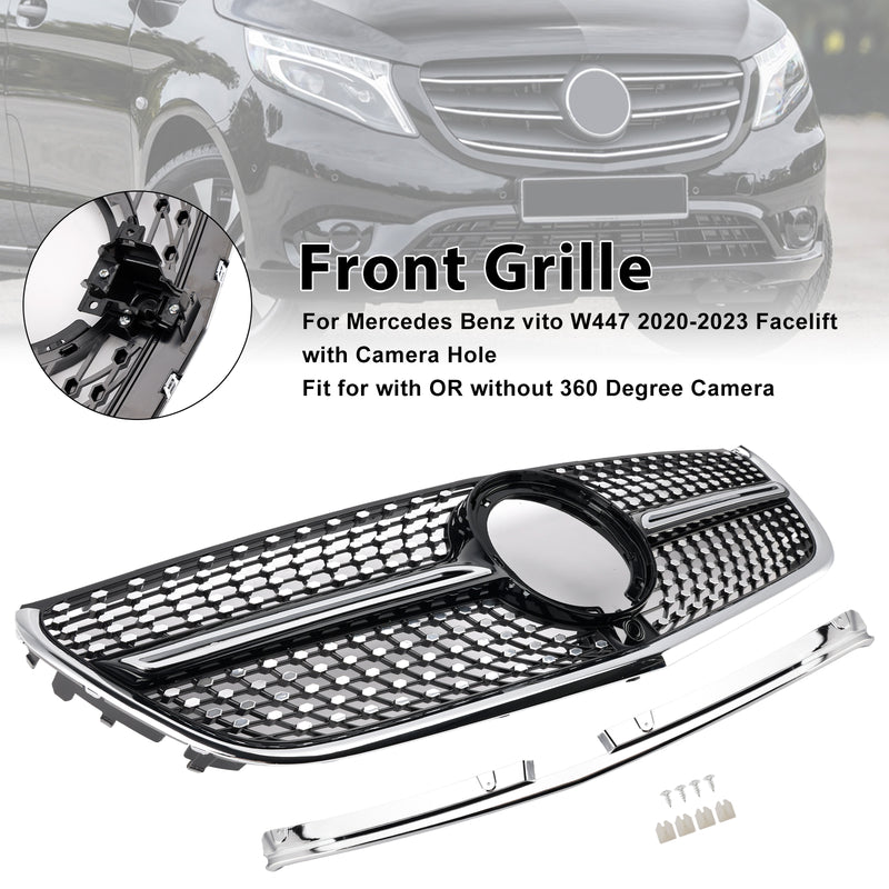2014-2023 Chrom Frontstoßstangengrill für Mercedes Vito W447
