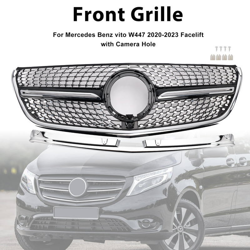 2014-2023 Chrom Frontstoßstangengrill für Mercedes Vito W447