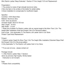 Elektrische Dachbodenleiter, ausziehbar, 2 Abschnitte, 55 cm, Höhe 21,65 Zoll, Ersatz