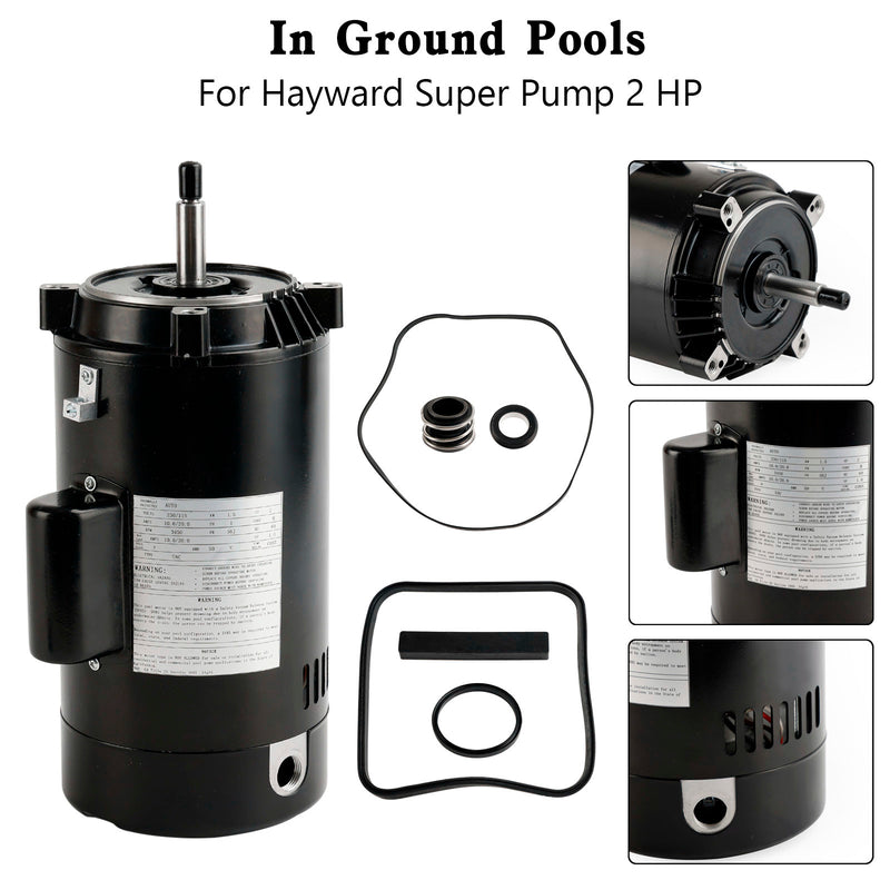 Poolpumpenmotor SP2615X20 UST1202 für Hayward Super Pump 2 HP mit GO-KIT-3