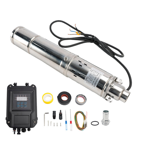 3 "72 V 1,2 KW Tiefbrunnen Solar Tauch Bohrloch Wasserpumpe Kopf 180 M
