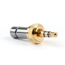 1x mini plugue estéreo com trava de parafuso de 3,5 mm banhado a ouro 3,7 mm para Sennheiser