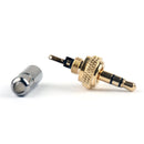 1x mini plugue estéreo com trava de parafuso de 3,5 mm banhado a ouro 3,7 mm para Sennheiser