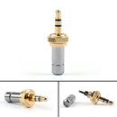 1x mini plugue estéreo com trava de parafuso de 3,5 mm banhado a ouro 3,7 mm para Sennheiser
