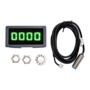 Omdrejningstæller 4 digital LED speedometer + Hall nærhedsafbryder sensor NPN