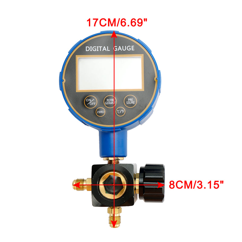 Digitales Manometer für Kältetechnik, HLK, Einzelverteilermanometer