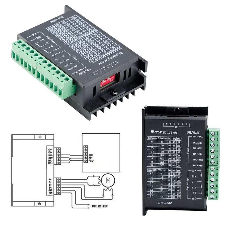 Controlador de motor paso a paso TB6600 4A DC9-40V para motor Nema 17 Nema 23 42/57/86