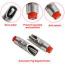 10 Stück Edelstahl-Tränke-Tränken-Werkzeuge 1/2" NPT-Gewinde Pig Hog Automatic DEPH Express