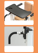 Patientenstuhl, hydraulischer Hubrollstuhl mit um 180° geteiltem Sitz und Tisch