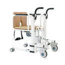 Patientenstuhl, hydraulischer Hubrollstuhl mit um 180° geteiltem Sitz und Tisch