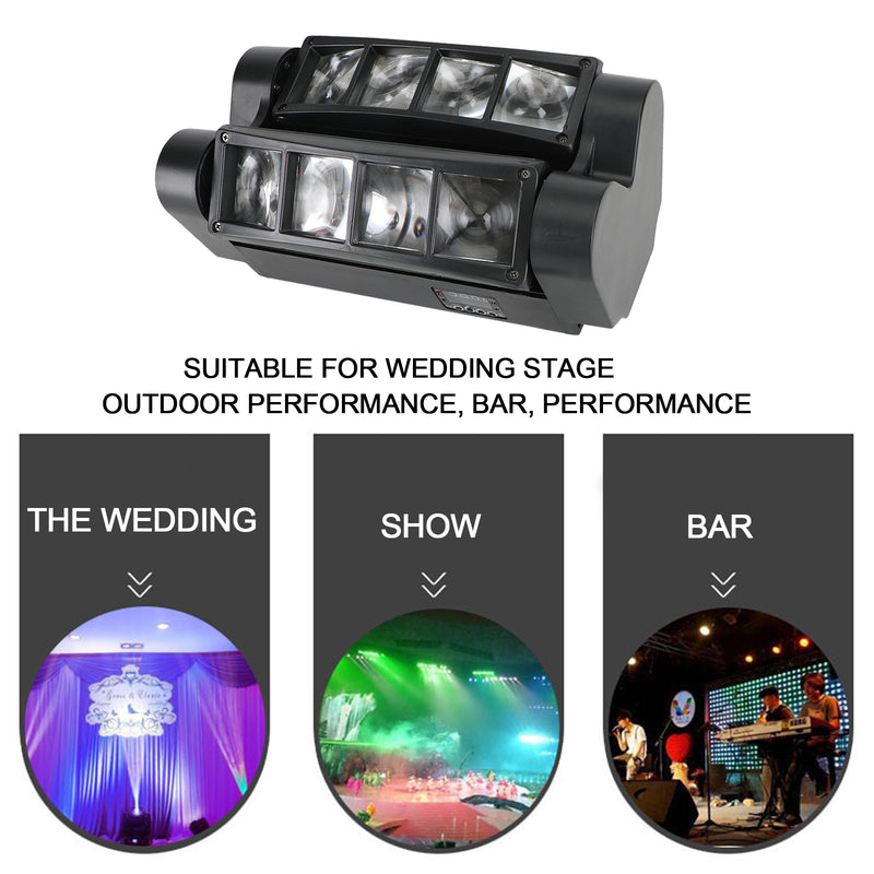 1/2/4 STK 80W LED RGBW Moving Head Scenelys Spotlight Beam DMX DJ Party Lamp