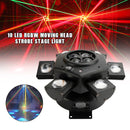10 LED RGBW Moving Head Strobe Light Laser Bühnenbeleuchtung Strahl DMX Disco DJ