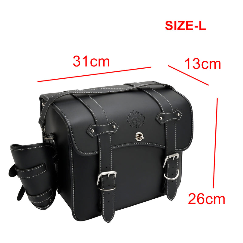 Pu Side Tool Sadel Bag Quick Release Bagasje Tykket Svart for Scooter Motor