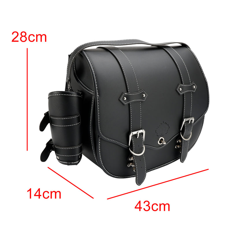 PU Side Tail Bag Sadelväska Färgmatchande Bagage Passar Scooter Motorcyklar