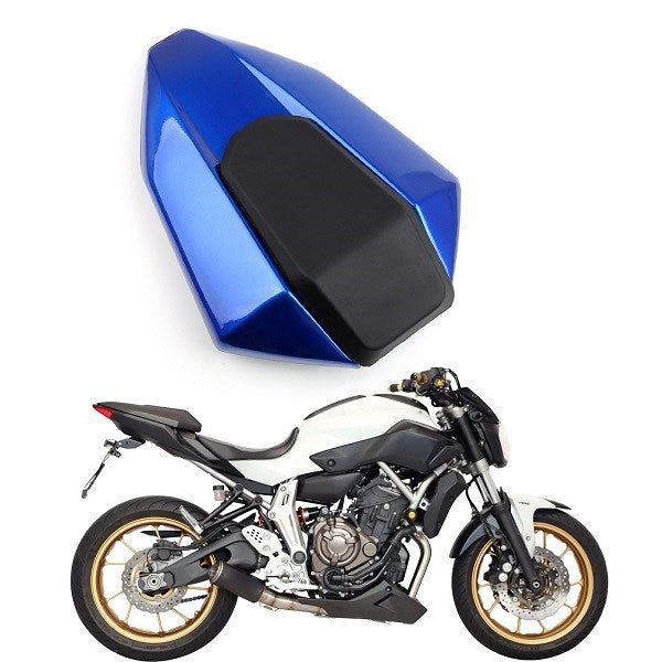 Cubierta de carenado individual para asiento trasero compatible con Yamaha MT-07 FZ-07 FZ07 13-17 azul