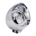 5.75" Headlight Lamp Spotlight Universal 4-Bulbs Fits For Motorcycle Chrome