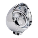 5.75" Headlight Lamp Spotlight Universal 4-Bulbs Fits For Motorcycle Chrome