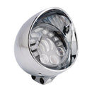 Multifunctional Beam Headlight Fog Lamp Custom Fits For Racer Bobber Chopper Chrome