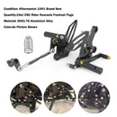 Fotstödssystem justerbar fotstödsdyna lämplig för Kawasaki Ninja 250/400 2018-2022 Generic