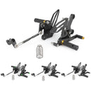 Fotstödssystem justerbar fotstödsdyna lämplig för Kawasaki Ninja 250/400 2018-2022 Generic