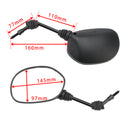 Černá montážní zrcátka kapotáže pro Touring CVO Street Glide FLHXSE 2023-2024