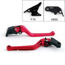Alavancas de freio e embreagem longas para Honda CBR650F/CB650F 2014-2015 (F-18/H-65) Preto Genérico