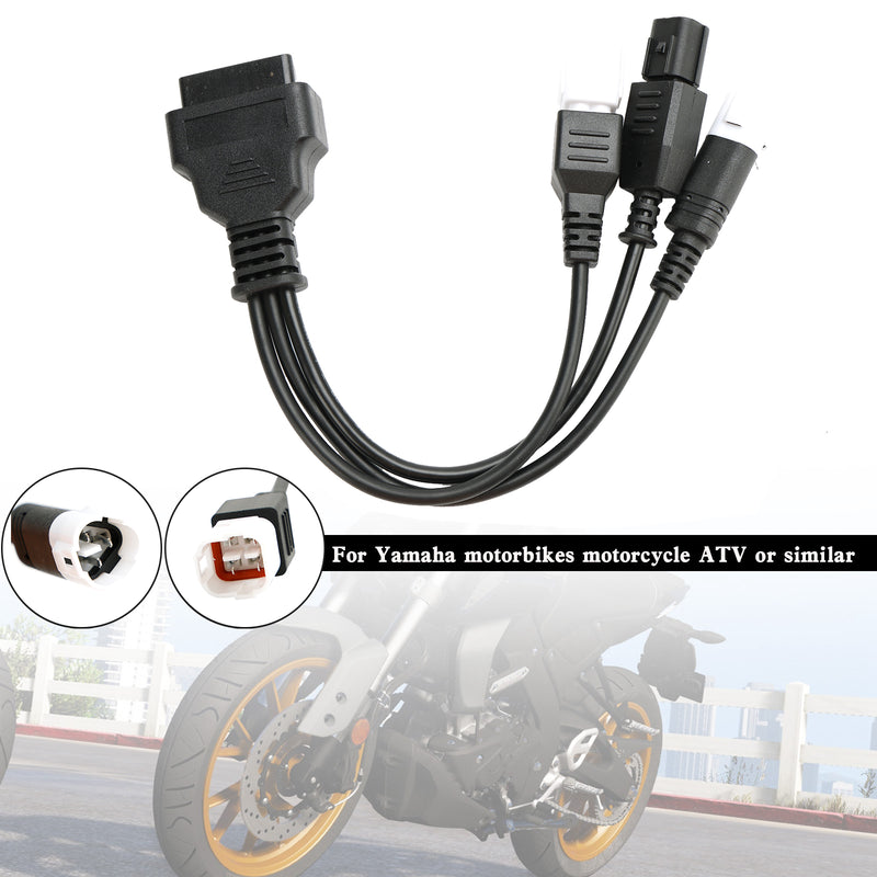 Conector adaptador de diagnóstico OBD2 2 en 1 de 3 pines y 4 pines para motocicletas Yamaha