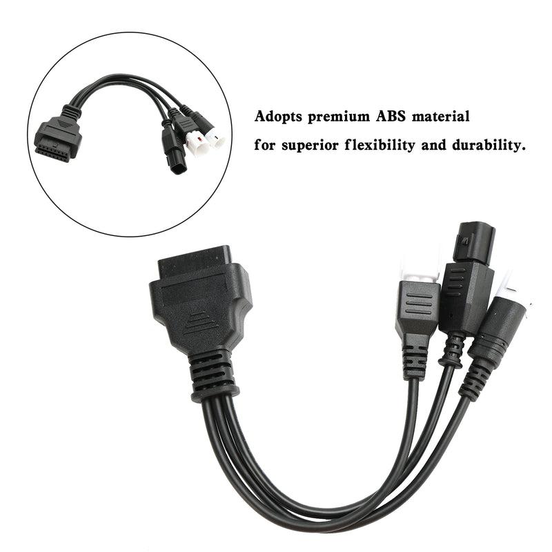 Conector adaptador de diagnóstico OBD2 2 en 1 de 3 pines y 4 pines para motocicletas Yamaha