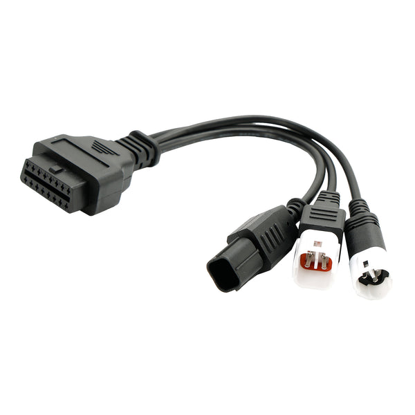 Conector adaptador de diagnóstico OBD2 2 en 1 de 3 pines y 4 pines para motocicletas Yamaha