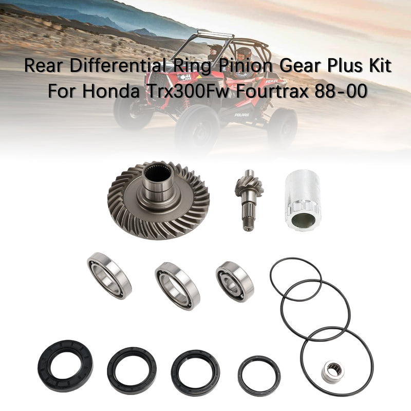 Kit Piñón Anillo Diferencial Trasero Plus para Honda Trx Fourtrax 300Fw 88-00