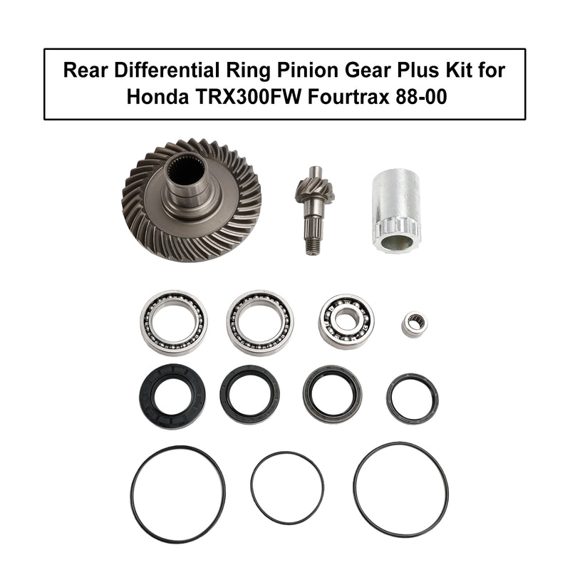 Bakre Differensial Ring Pinion Plus Kit for Honda Trx Fourtrax 300Fw 88-00