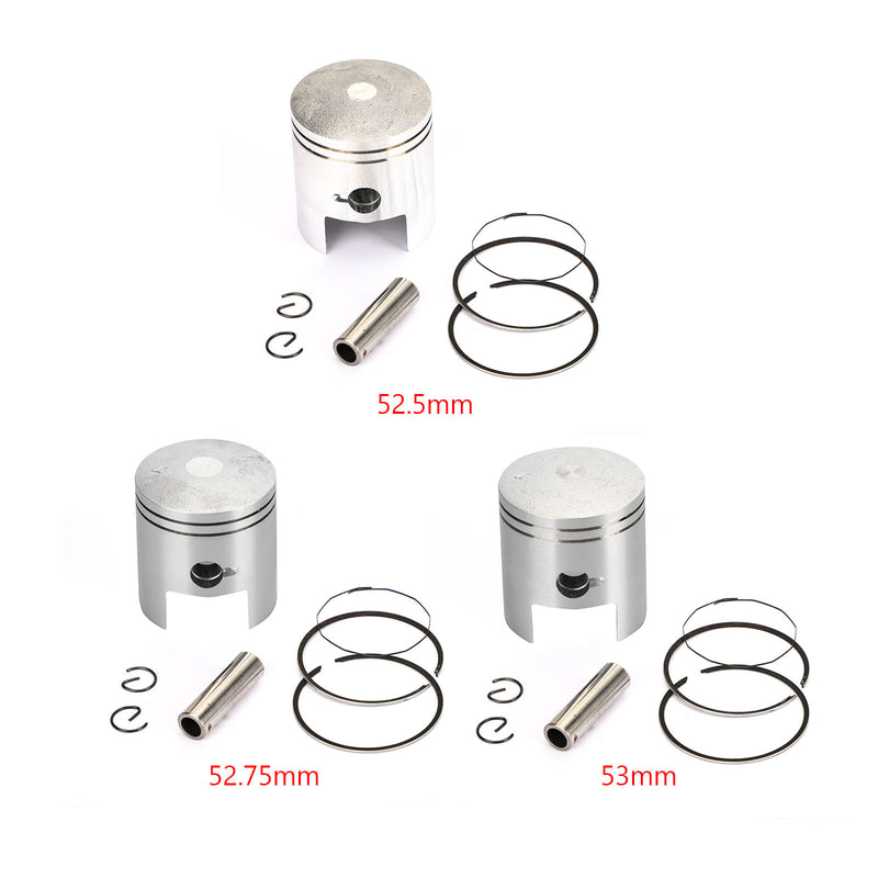 Piston Kit & Rings Set für Suzuki AH Ag 100 Adresse V100 91 - 00 STD (52,50 mm) 0,25 mm (52,75 mm) 0,50 mm (53 mm) Bohrung