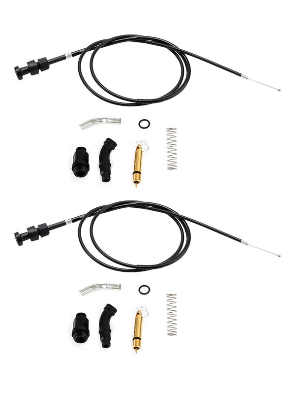 2x Vergaser Choke Kabel Kolben Kit für Honda Rancher TRX350 FM TM TE 00-06