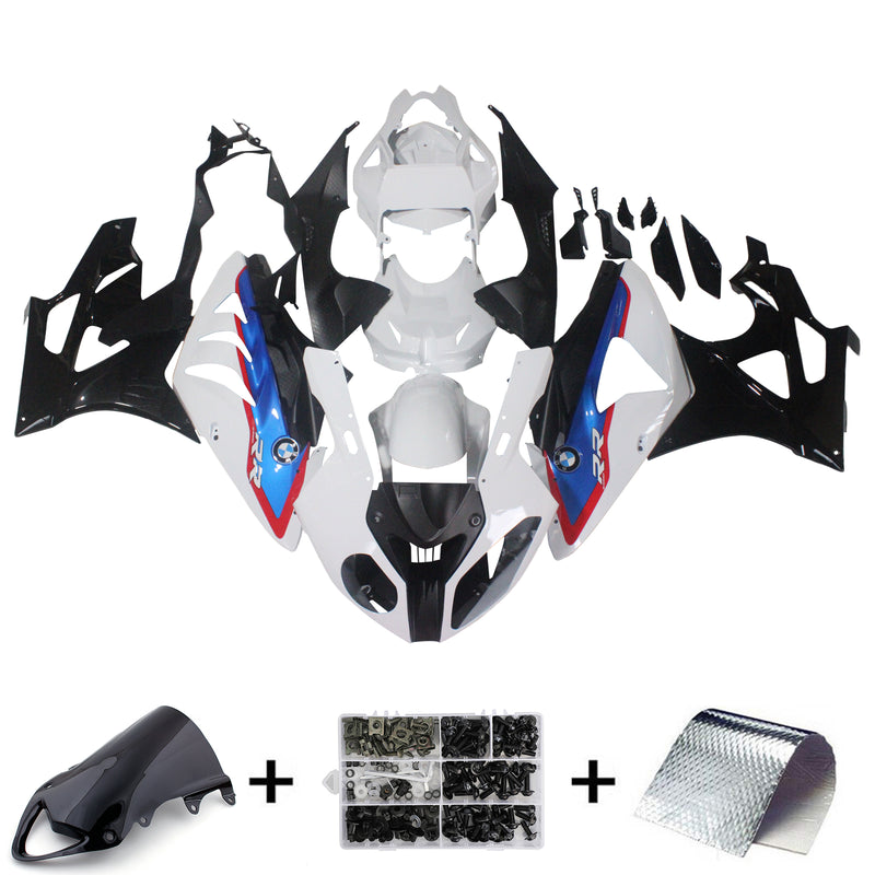 Fairings for 2009-2014 BMW S1000RR Hvit Svart SRR Generisk