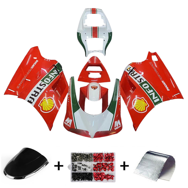 Owiewki do Ducati 996 1996-2002 Czerwono Białe Infostrada Racing Generic