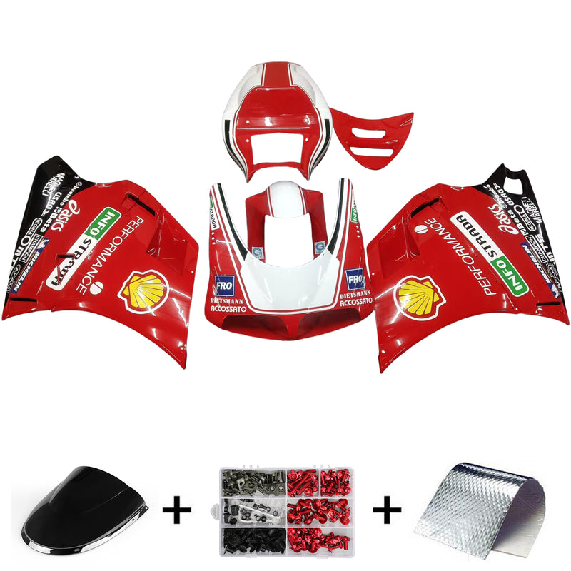 Conjunto de carenado cuerpo ABS adecuado para Ducati 996 748 1996-2002 Genérico