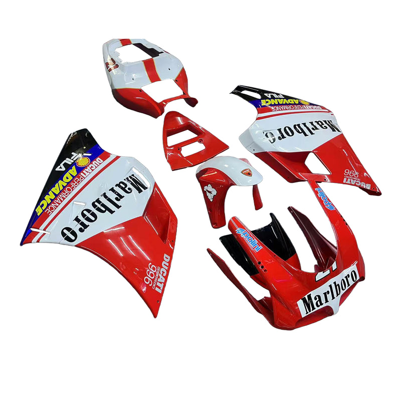 Amotopart Verkleidungsset für Ducati 996 748 1996–2002, Karosserie, ABS