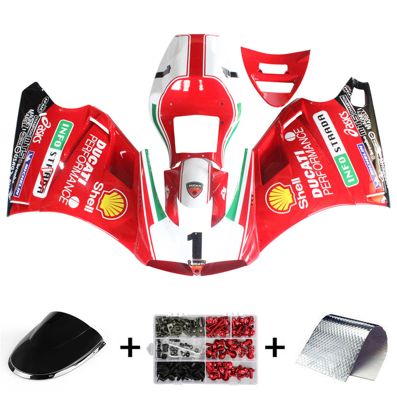 Amotopart kåpa set för Ducati 996 748 1996-2002, kaross, ABS