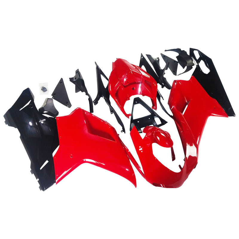 Fairings for 2007-2012 Ducati 1098 1198 848 Rød og svart Generisk