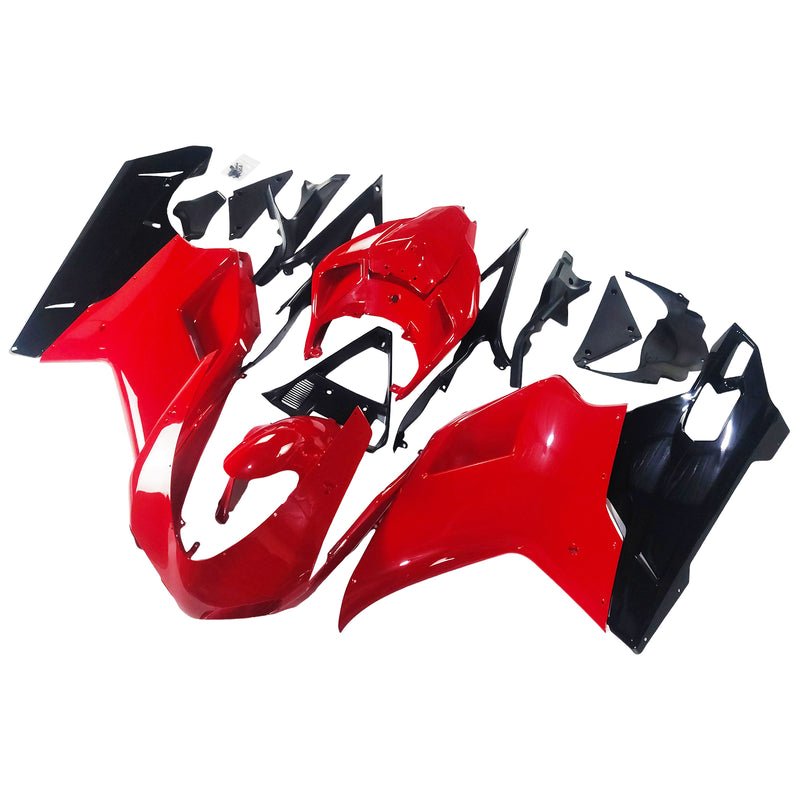 Fairings for 2007-2012 Ducati 1098 1198 848 Rød og svart Generisk