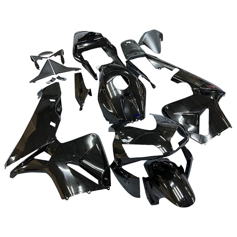 Kit carenado cuerpo ABS apto para Honda CBR600RR 2003 al 2004 negro brillo generico