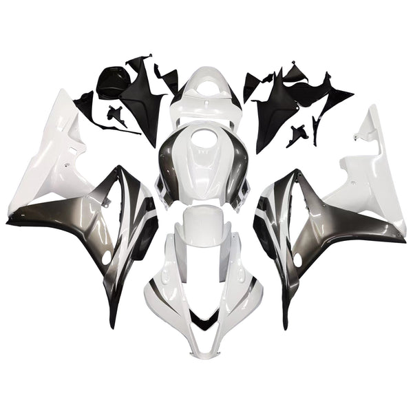 ABS Injection Molded Body Fairing Kit for Honda CBR600RR 2007 2008 White Black Generic